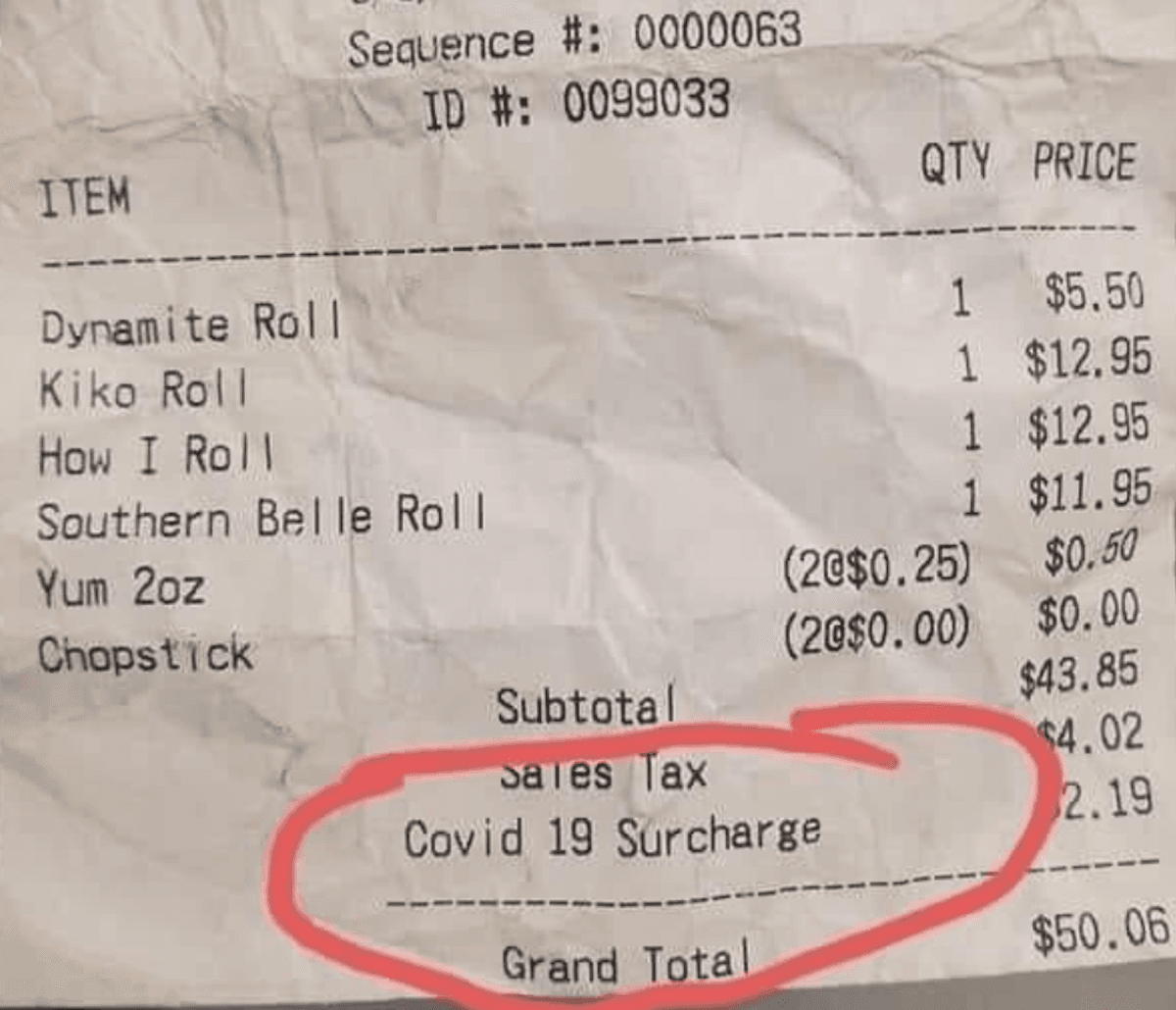 COVID-19 Surcharge