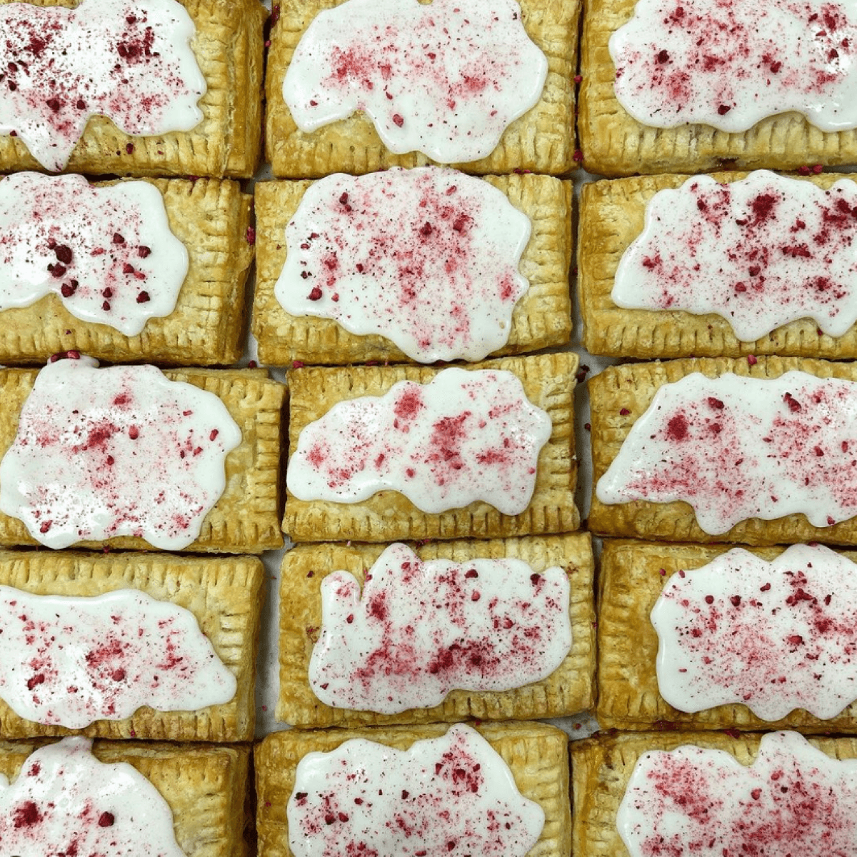 homemade poptarst with rasperry filling and pink sprinkles made by Davee Harned