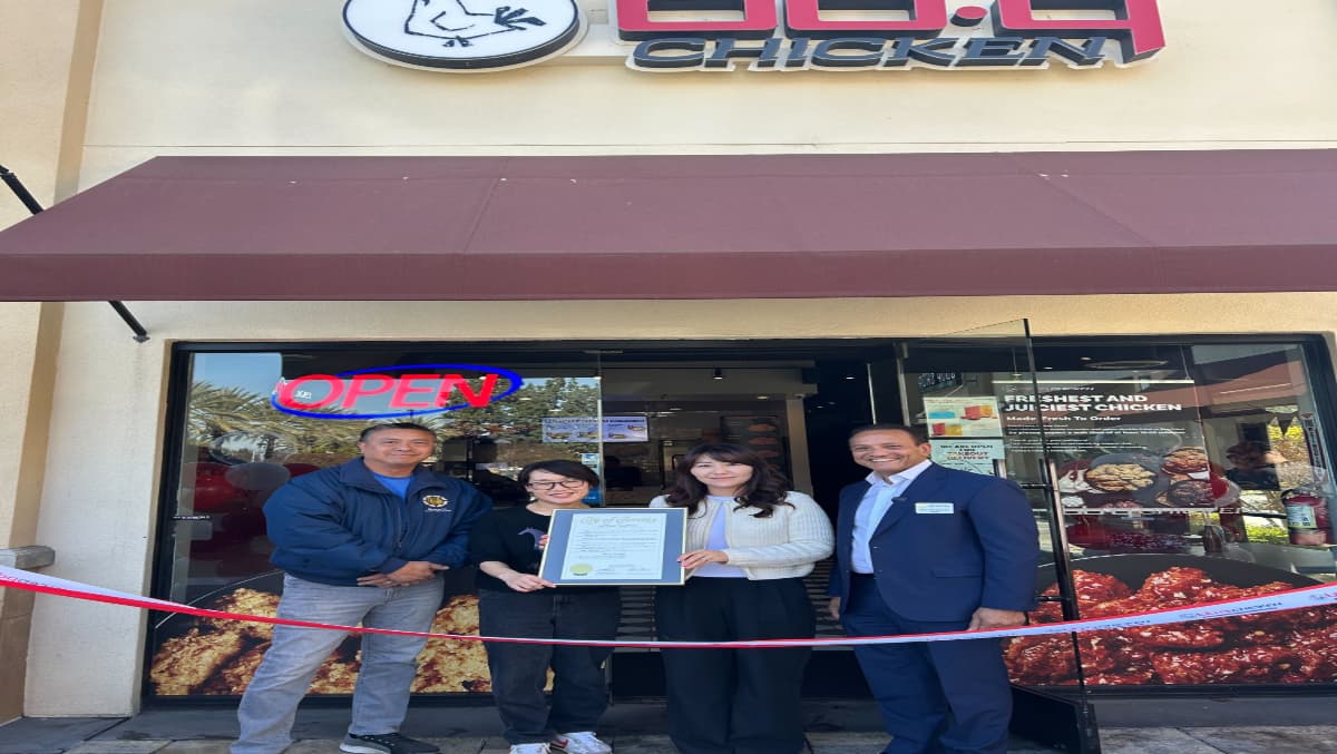 Cerritos Mayor and City Council Welcome bb.q Chicken Cerritos with Grand Opening Celebration