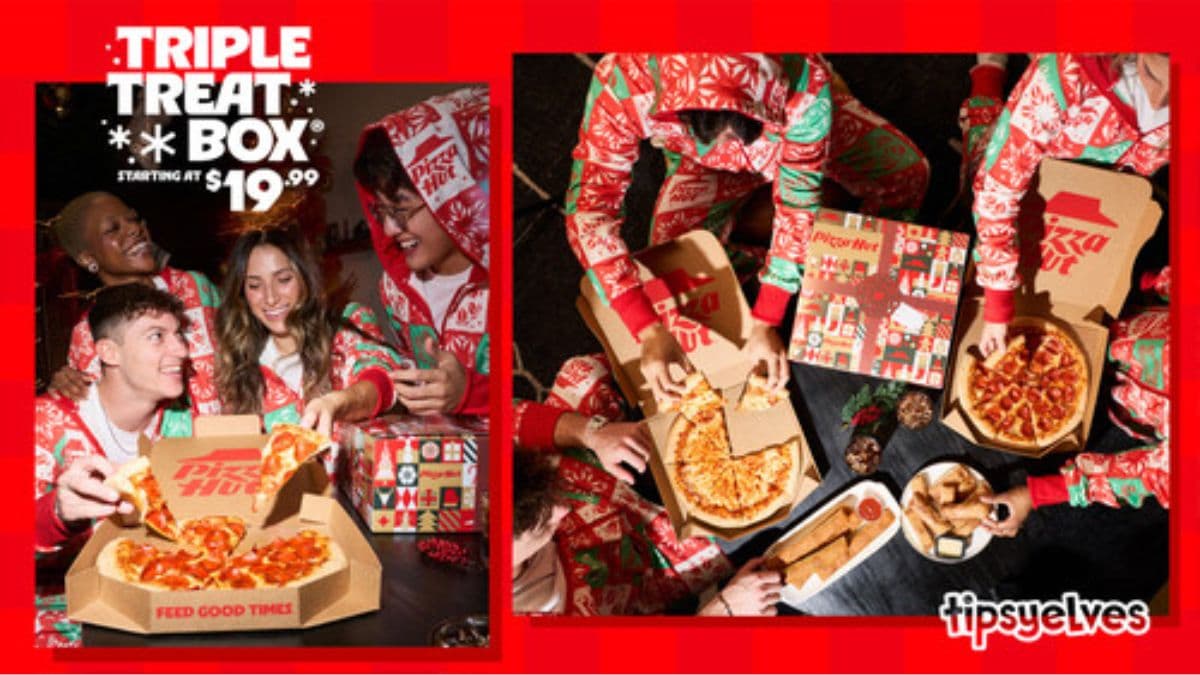 Holiday special Pizza Hut Triple Treat Box