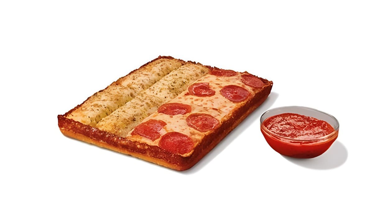 Little Caesars is spotlighting the launch of its new Detroit-Style Slices-N-Stix pizza, offering single-serve convenience just ahead of the Super Bowl game.