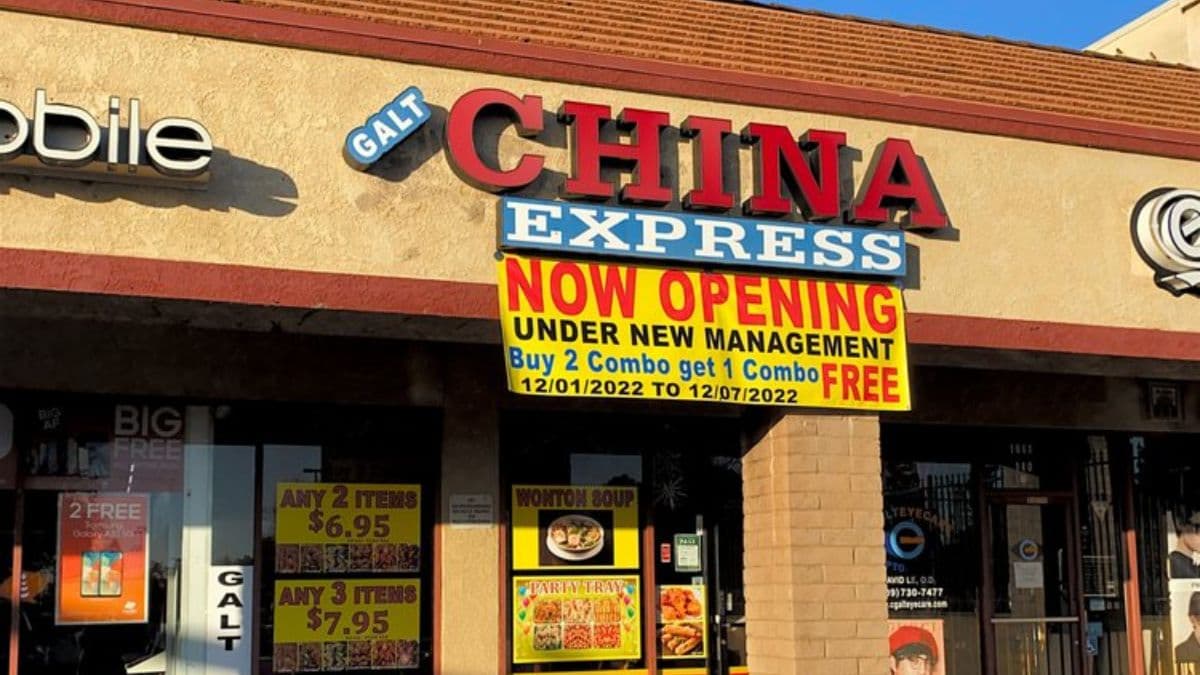 Galt China Express, a Chinese restaurant, was found to be non-compliant with the food safety code.