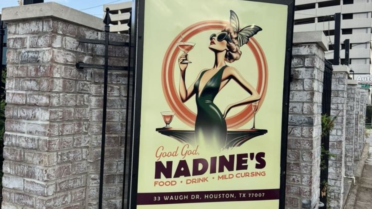 Outside Good God, Nadine’s bar and restaurant in Houston (Anthony F. | Yelp)