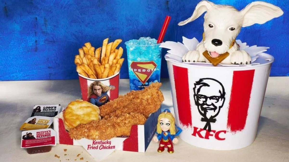This image shows the latest Supergirl Ultimate Meal by KFC