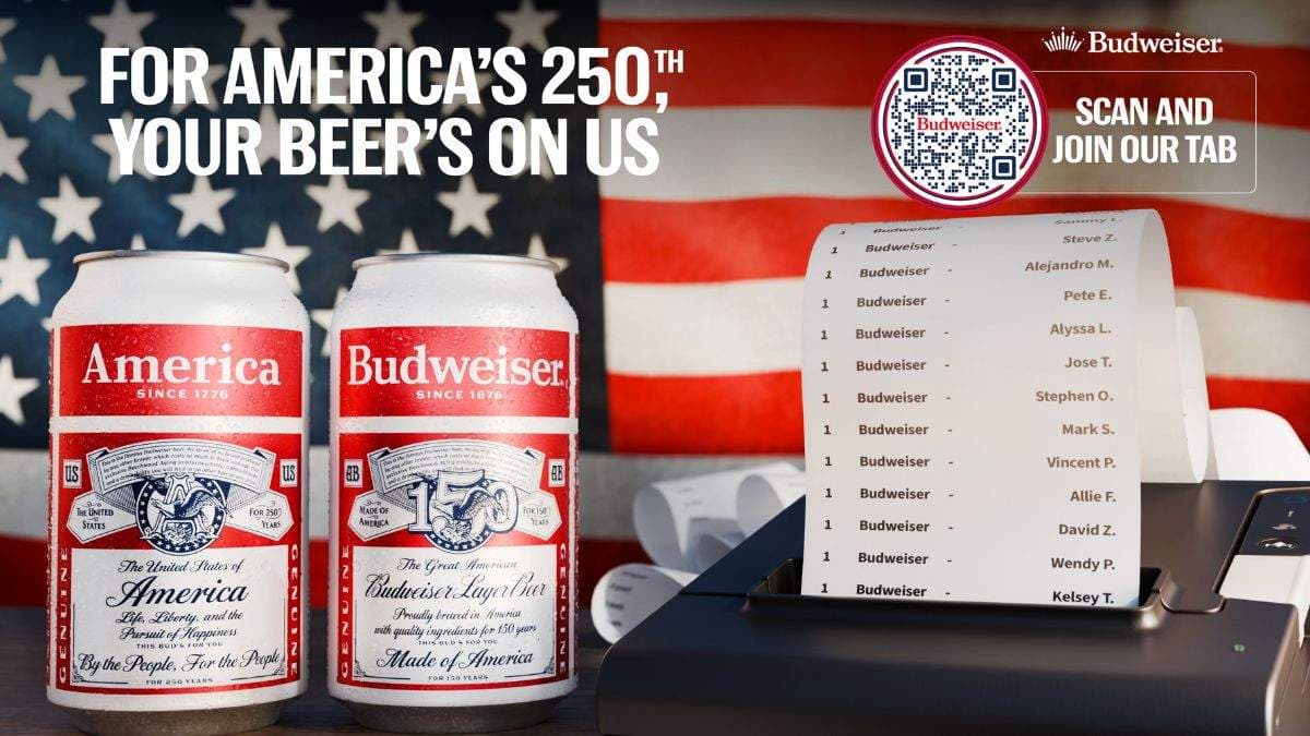 Budweiser is celebrating America's 250th with free beer and an extended summer campaign.