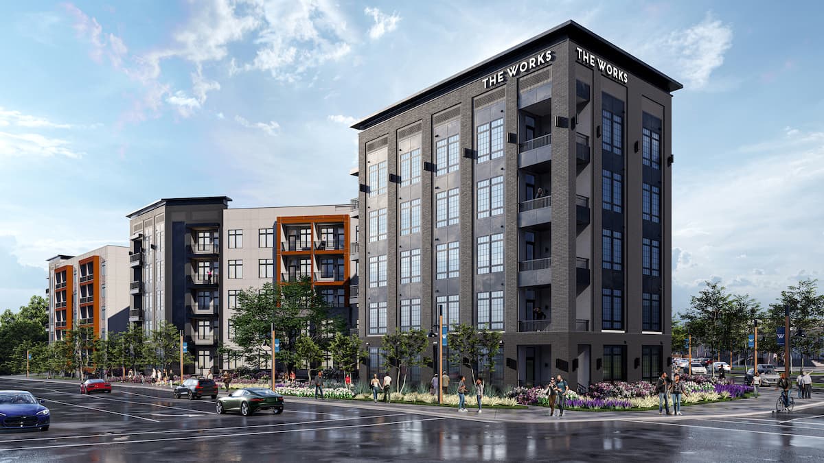 Selig Development, GID Announce Partnership for Multifamily Project at The Works - Rendering 1