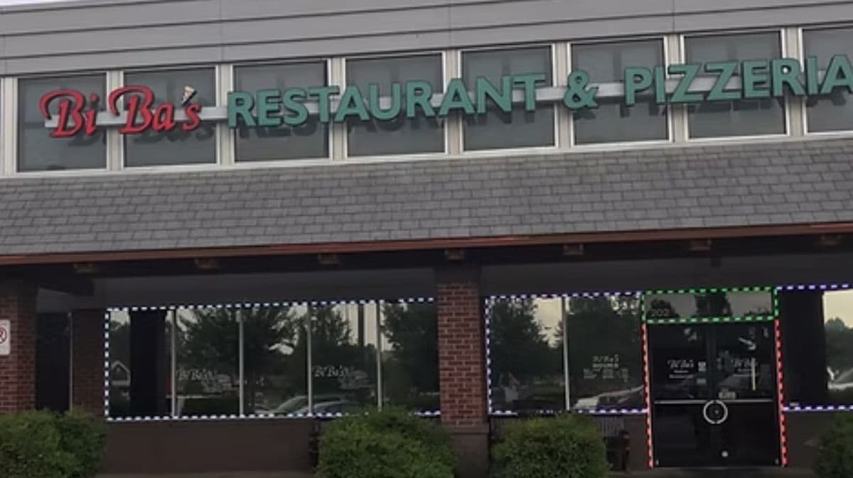 Exterior of BiBa’s Italian Restaurant in Lawrenceville, GA